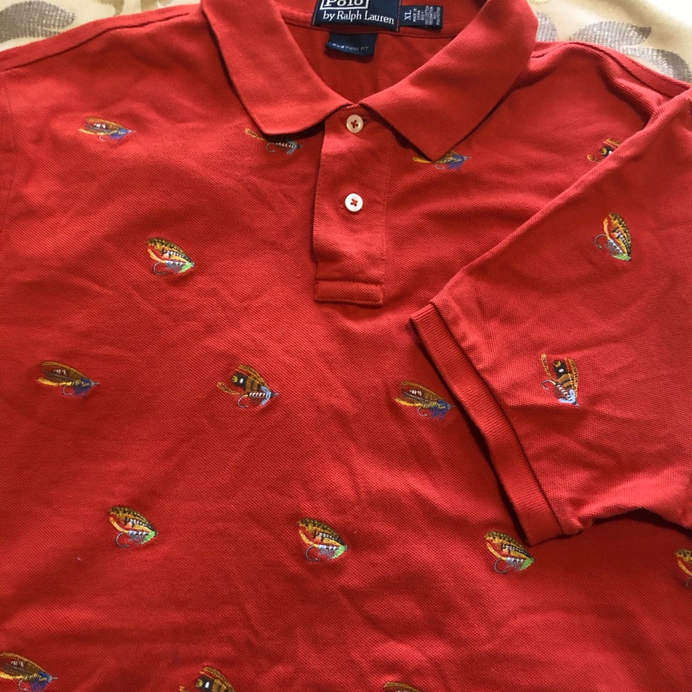 Men’s Polo Ralph Lauren Orange Polo Tied Flies